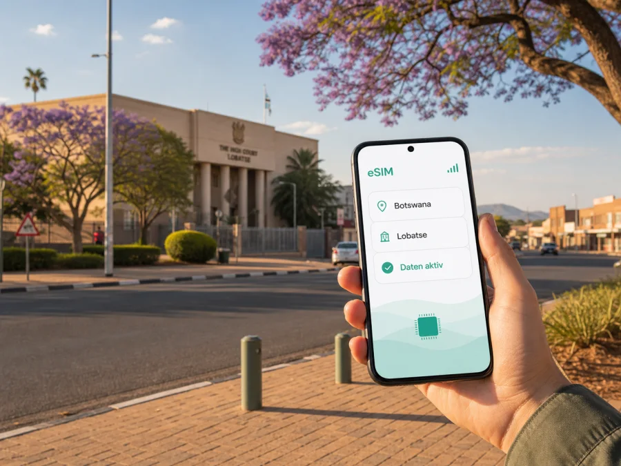 Lobatse eSIM: Internet für Ihre Reise