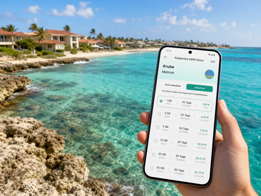 Malmok eSIM: mobiles Internet auf Aruba