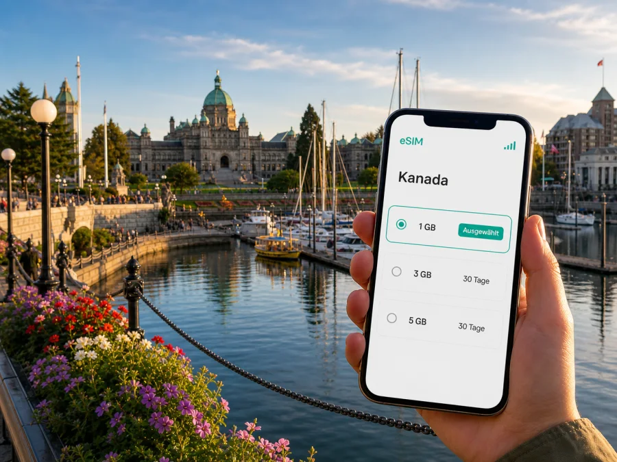 Victoria eSIM: mobiles Internet für Kanada