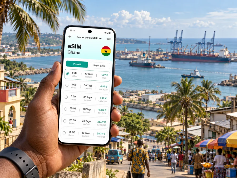 Takoradi eSIM: mobiles Internet in Ghana