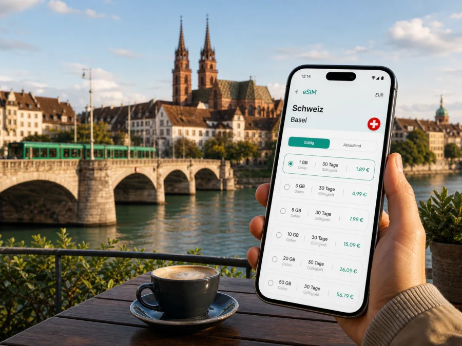 Basel eSIM: mobiles Internet für die Reise