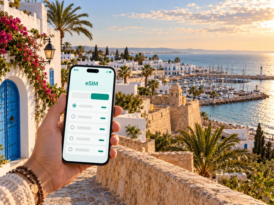 Hammamet eSIM: Mobiles Internet für Tunesien