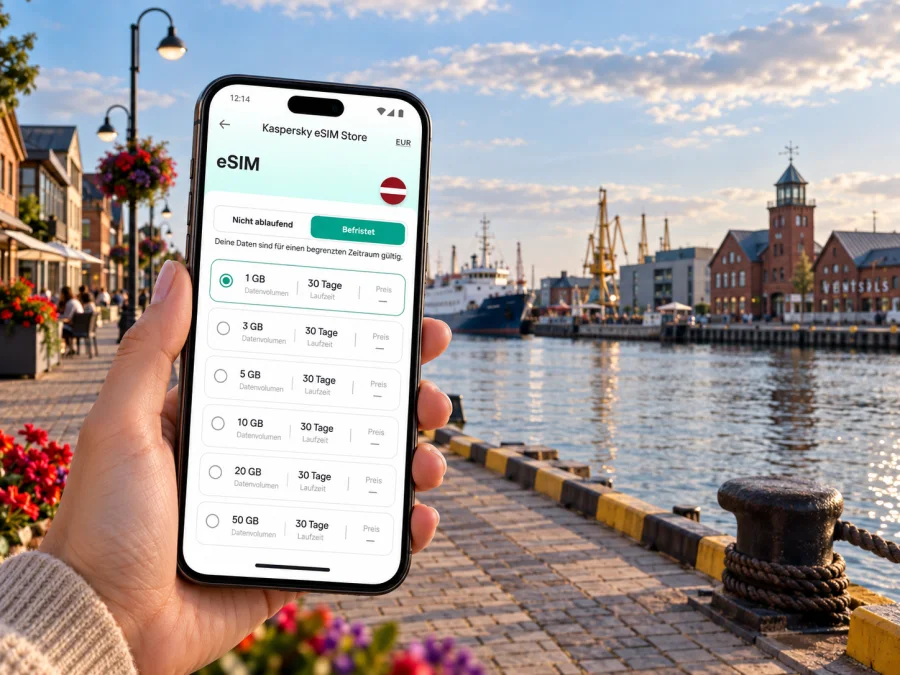 Ventspils: eSIM für mobiles Internet in Lettland