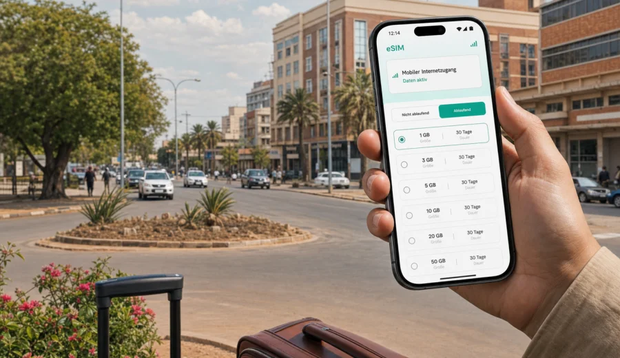 Francistown eSIM: Internet für Botswana-Reisen