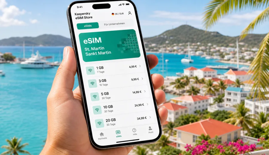 eSIM für St. Martin: Internet auf Reisen