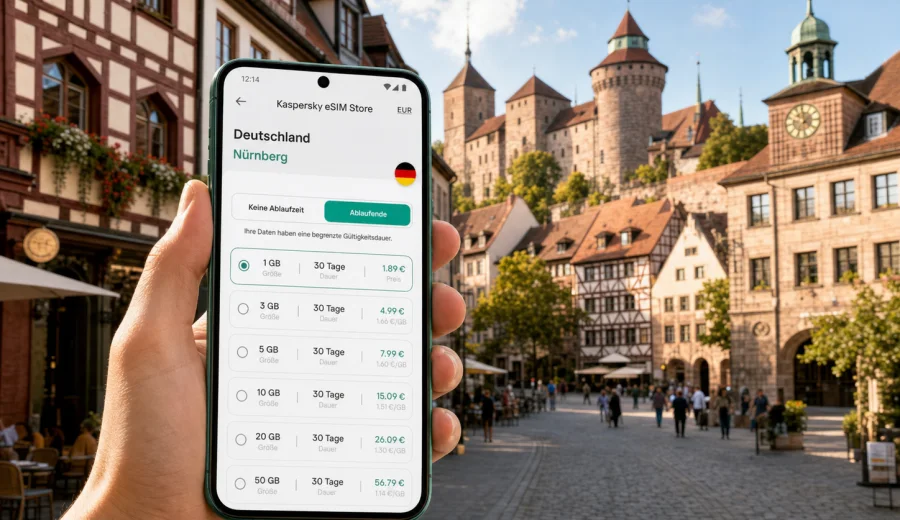 eSIM Nürnberg: mobiles Internet in der Stadt