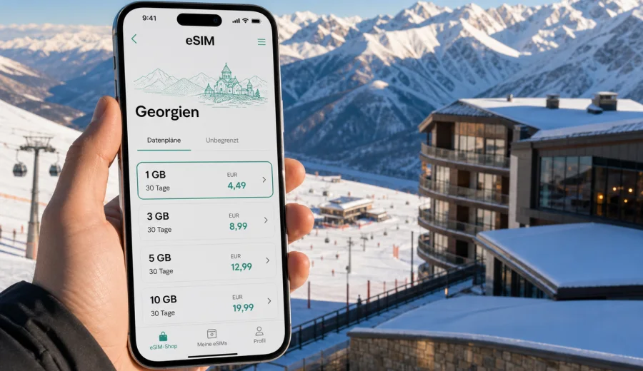 Gudauri eSIM: mobiles Internet in Georgien