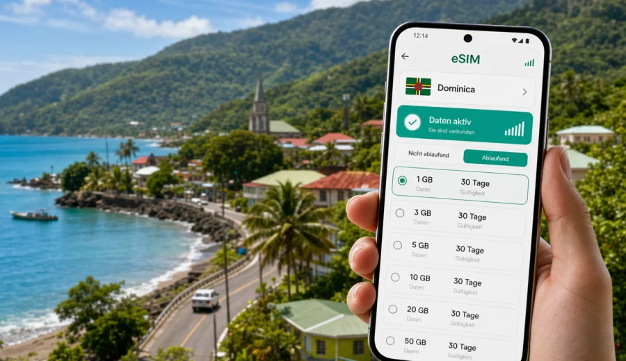 Mahaut eSIM: Internet für Dominica
