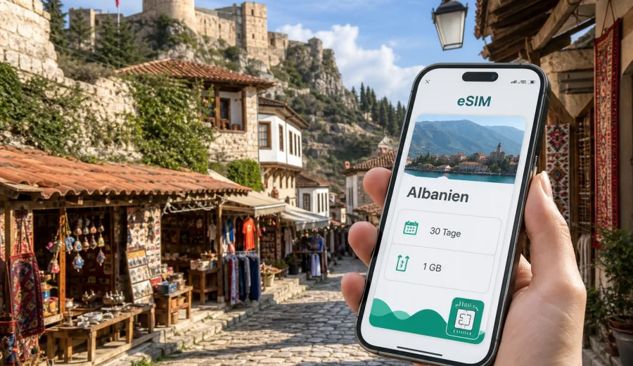 Kruje eSIM: mobiles Internet für Albanien