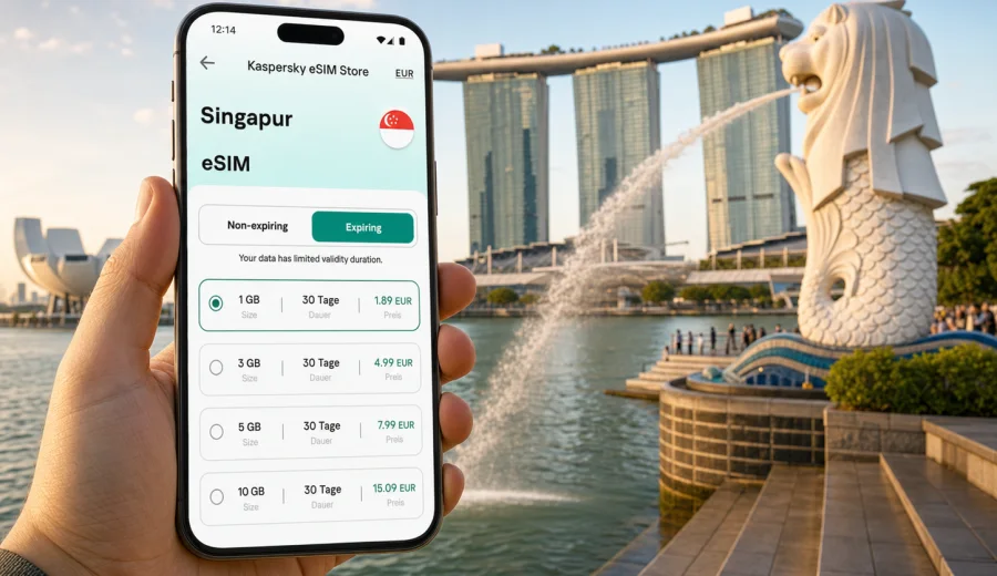 eSIM Singapur: mobiles Internet für die Reise