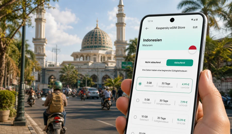 Mataram eSIM: mobiles Internet für Ihre Reise