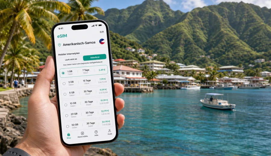 Pago Pago eSIM: mobiles Internet auf Reisen