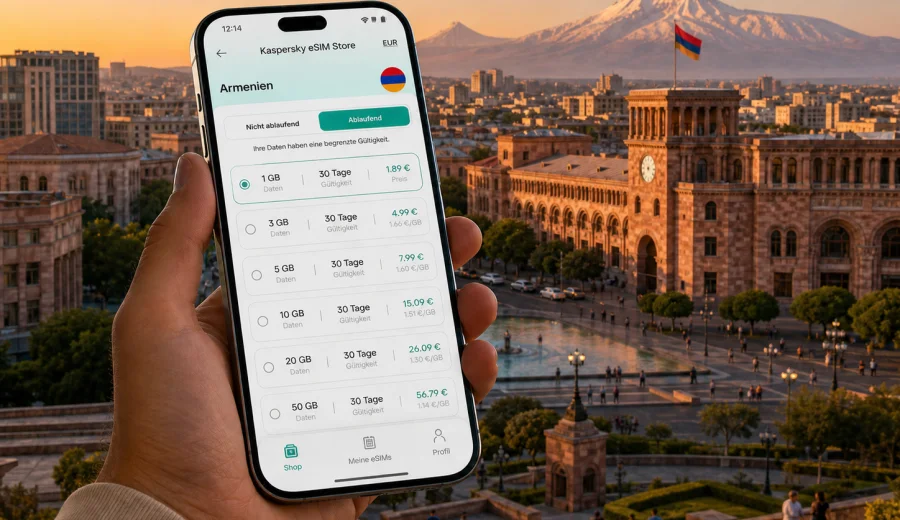 eSIM Eriwan: mobiles Internet für Armenien