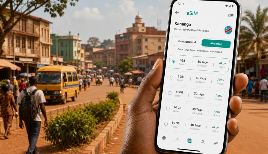 Kananga eSIM: Internet für Ihre Reise