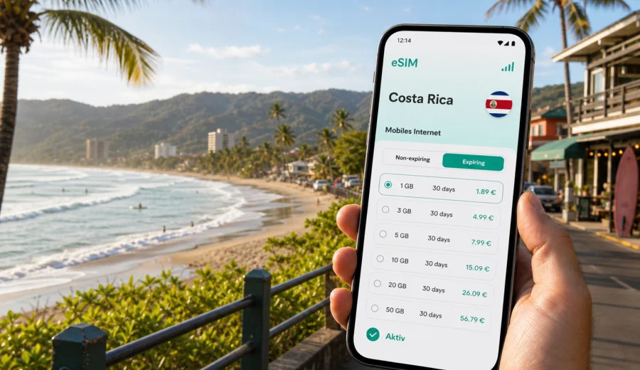 Jaco eSIM: mobiles Internet in Costa Rica