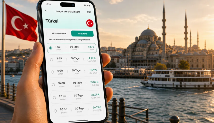 Türkei eSIM: mobiles Internet für die Reise