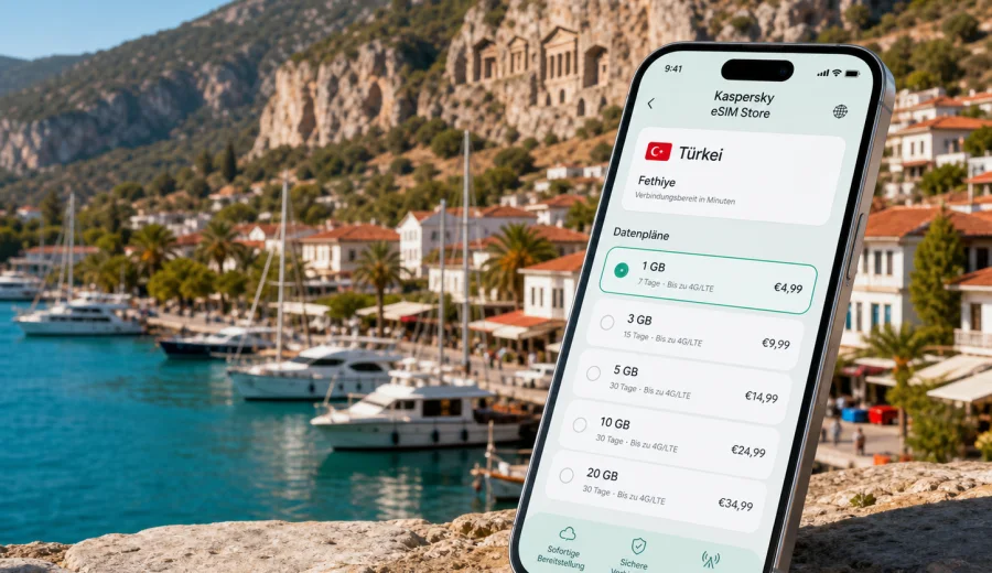 eSIM Fethiye: mobiles Internet für die Reise