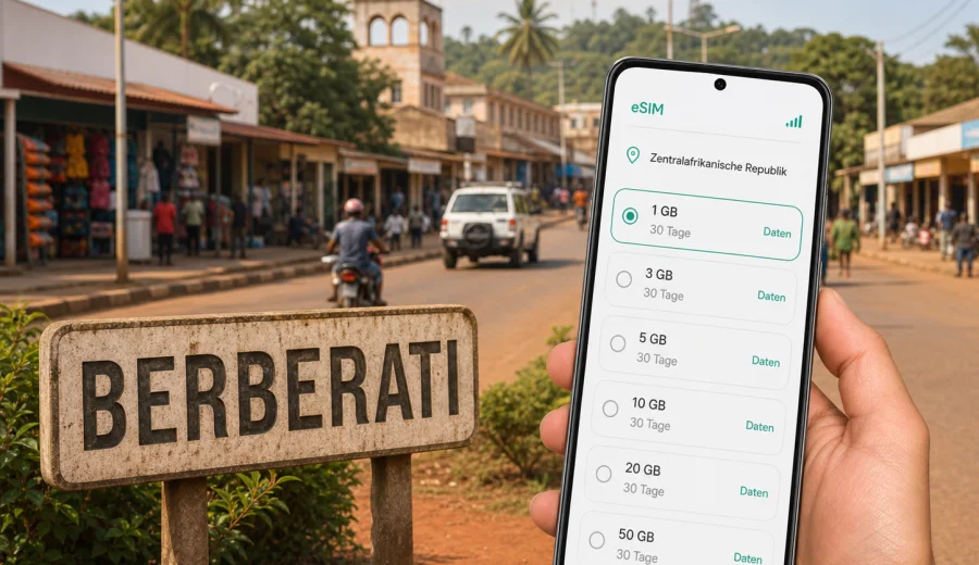 Berberati eSIM: Internet für Ihre Reise
