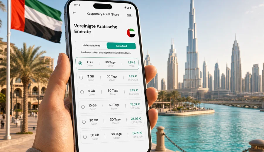 VAE eSIM: mobiles Internet auf Reisen