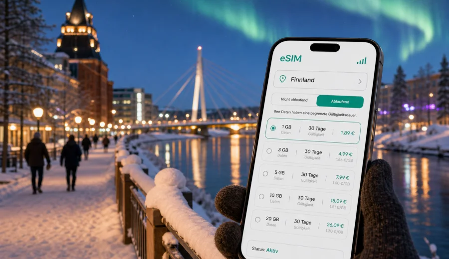 Rovaniemi eSIM: Internet für Finnland-Reisen