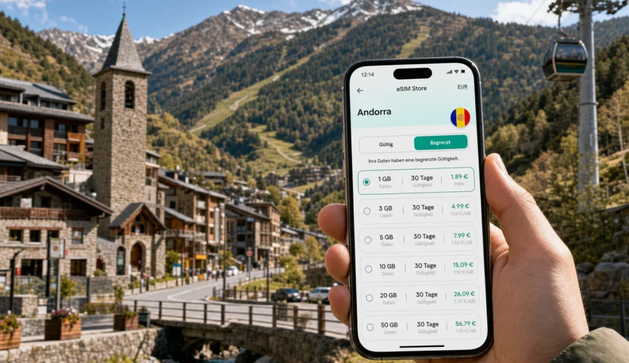 Canillo eSIM: Internet für Andorra-Reisen
