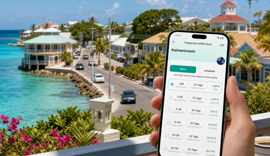 Bodden Town eSIM: Internet für Kaimaninseln
