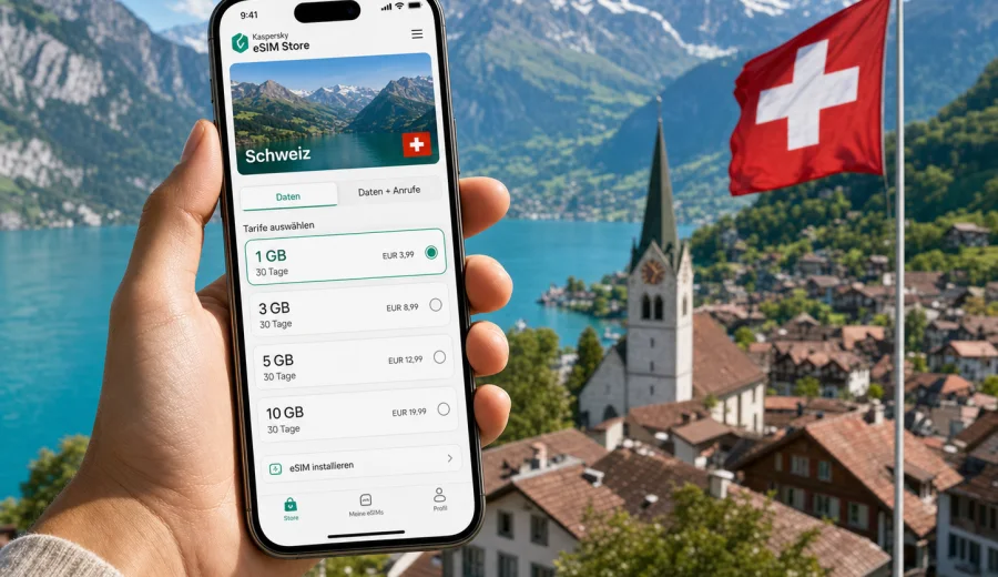 eSIM Schweiz: mobile Verbindung und Internet