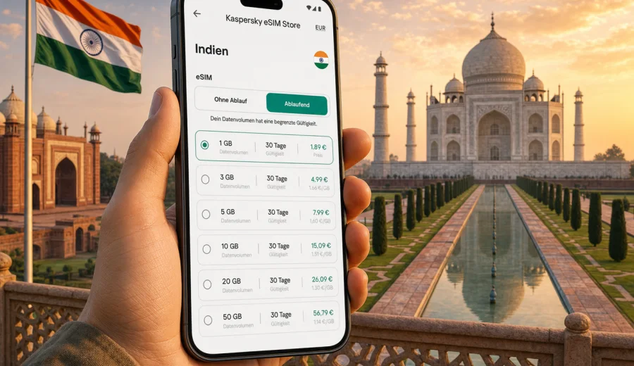 eSIM Indien: mobile Verbindung und Internet