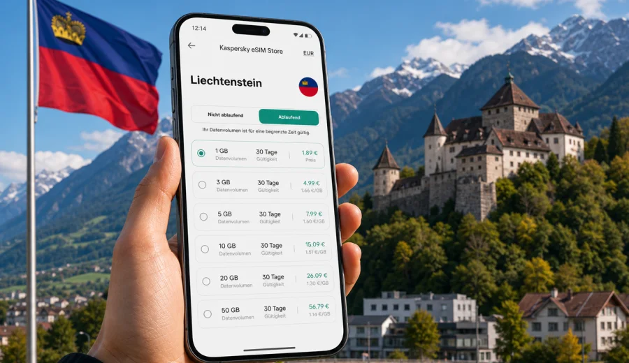 eSIM Liechtenstein: mobiles Internet auf Reisen