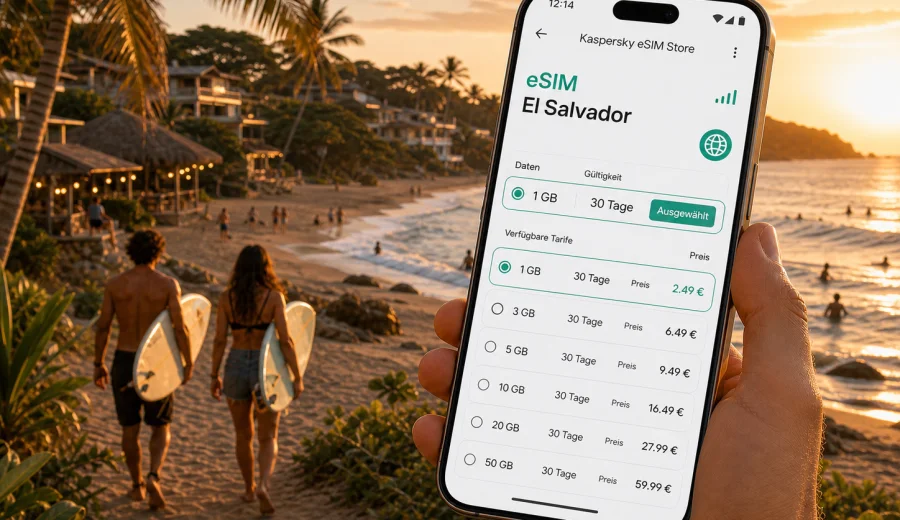 eSIM für El Tunco: mobiles Internet am Strand