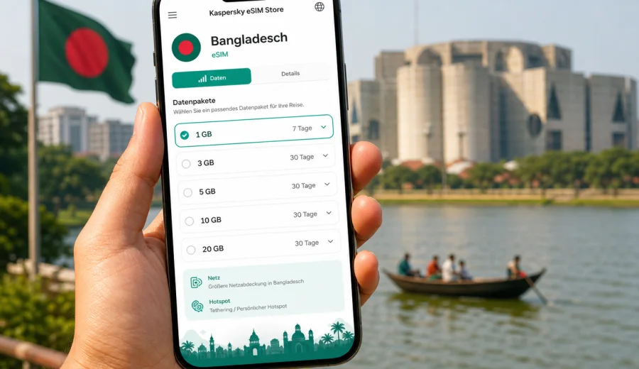 eSIM für Bangladesch: Internet auf Reisen