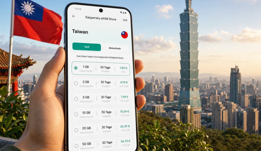 eSIM Taiwan: mobiles Internet auf Reisen