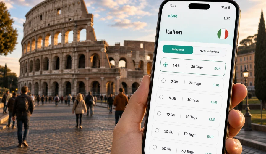Rom eSIM: mobiles Internet für die Reise
