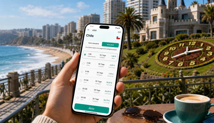 Vina del Mar eSIM: Internet für Chile-Reisen