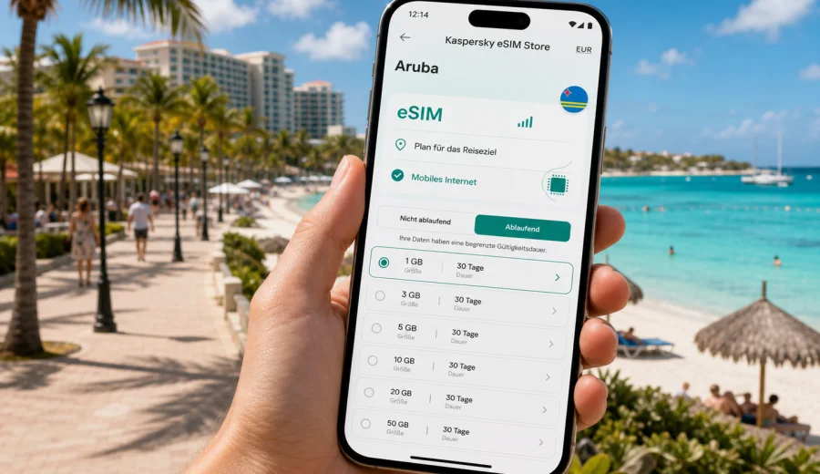 Palm Beach eSIM: Internet für Aruba
