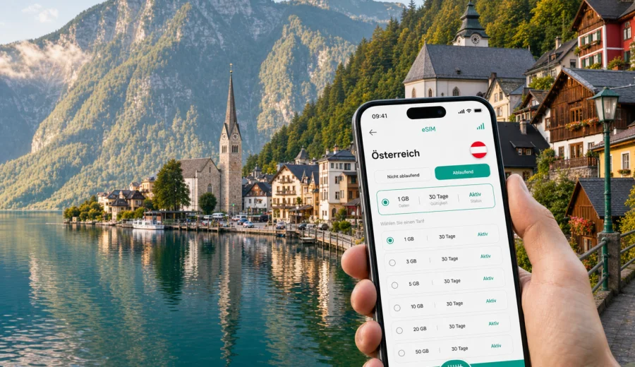 Hallstatt eSIM: Internet für Ihre Reise