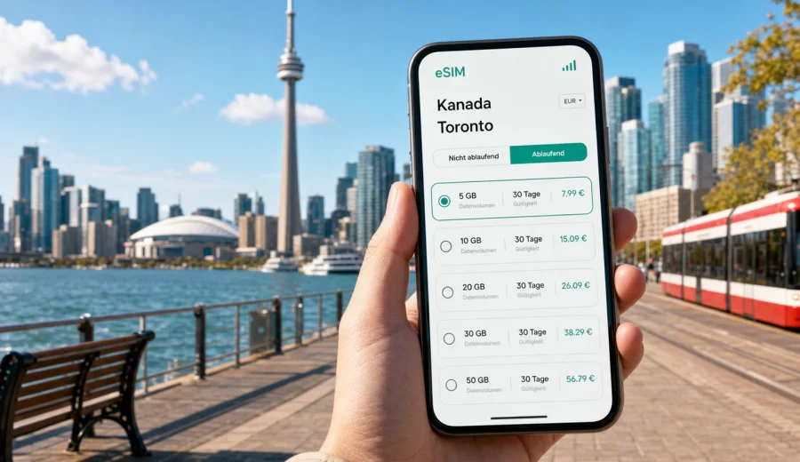 Toronto eSIM: mobiles Internet für die Reise