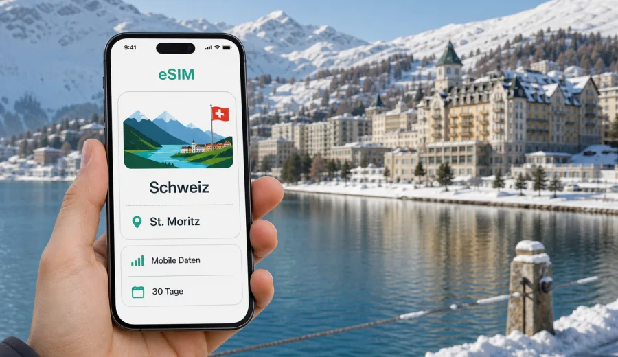 St. Moritz eSIM: mobiles Internet in der Schweiz