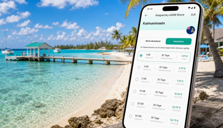 Rum Point eSIM: Internet auf den Kaimaninseln