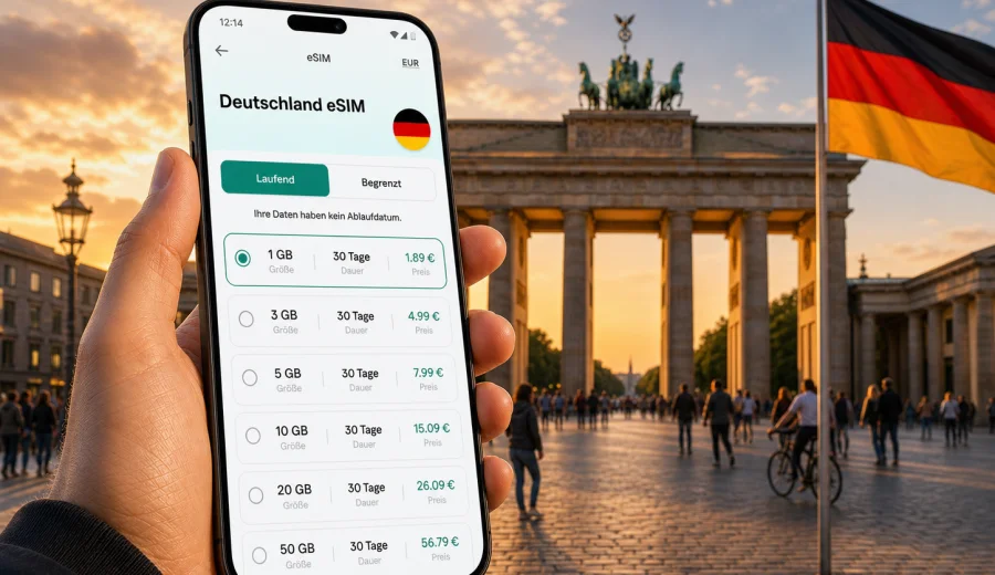 eSIM Deutschland: mobile Verbindung und Internet