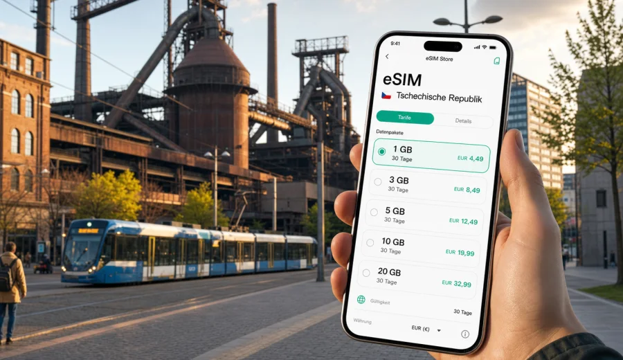 Ostrava eSIM: Internet und mobile Verbindung