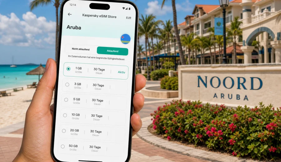 Noord eSIM: mobiles Internet in Aruba