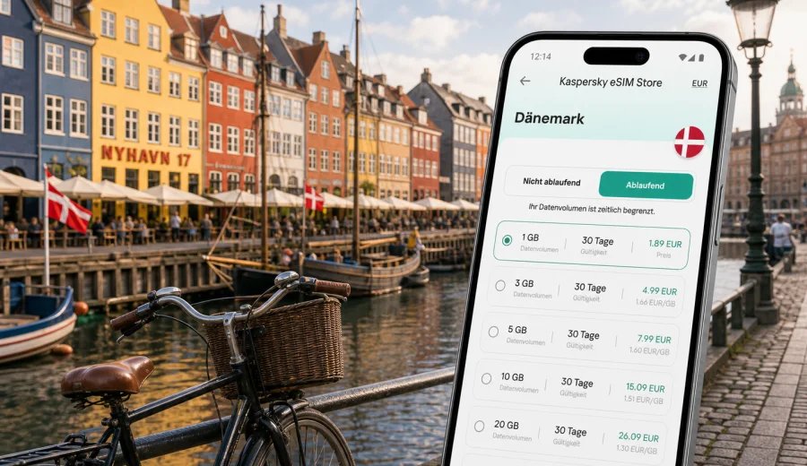 Kopenhagen eSIM: mobiles Internet in Dänemark