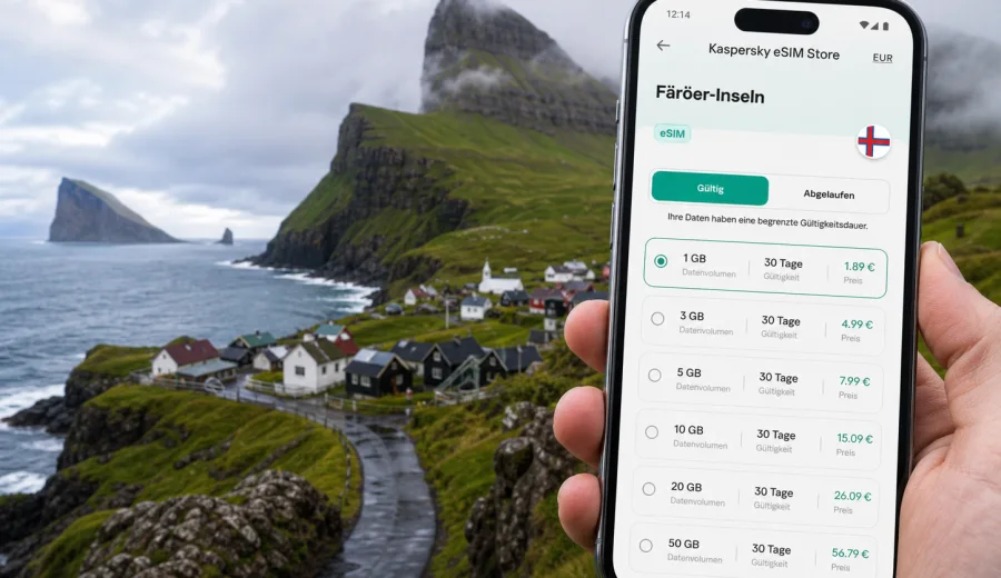 Vagar eSIM: Internet auf den Färöer-Inseln