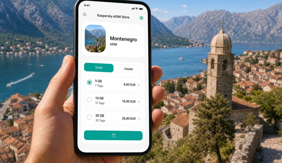 eSIM Montenegro: mobiles Internet auf Reisen