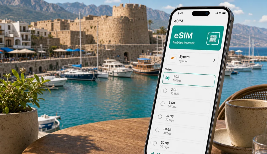 Kyrenia eSIM: mobiles Internet in Zypern