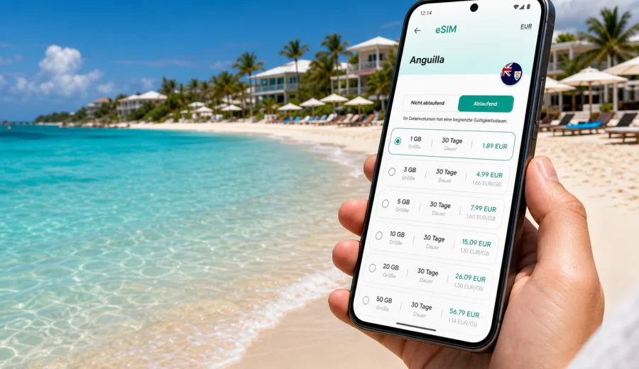 eSIM in Meads Bay: Internet für Anguilla