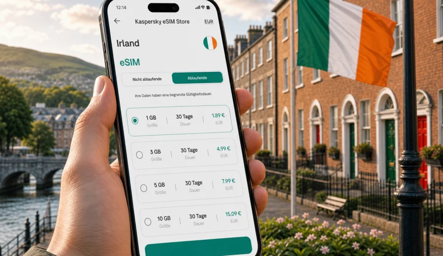 eSIM Irland: mobile Verbindung und Internet