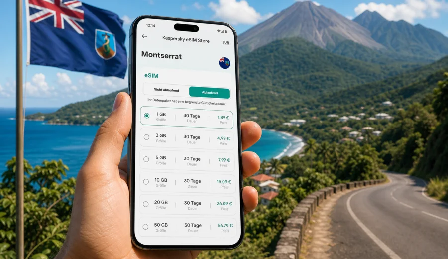 eSIM Montserrat: mobiles Internet auf Reisen