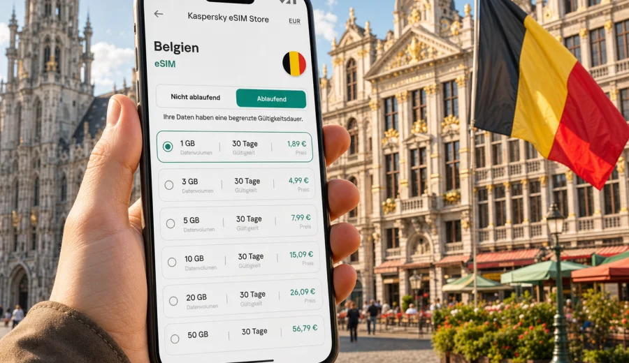 eSIM Belgien: mobile Verbindung und Internet